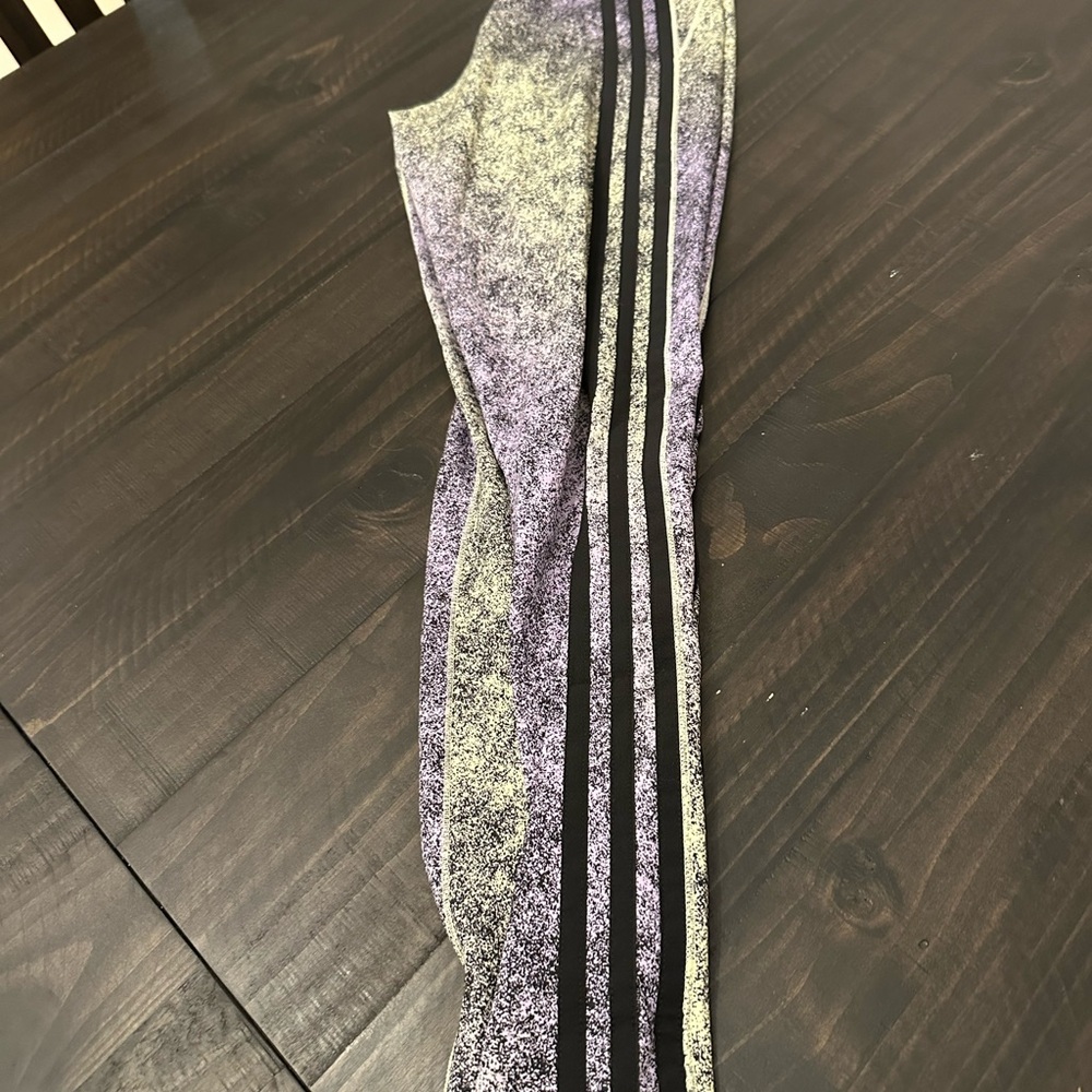 Adidas Purple and Black Leggings
